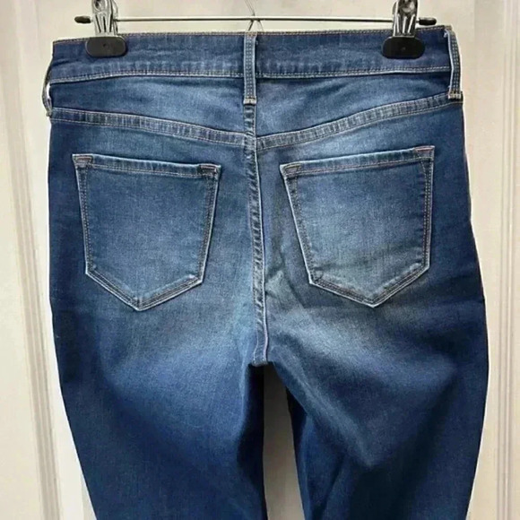 Old Navy Rockstar Skinny Jeans Distressed Denim Mid  Rise Blue Size 2/26 - Picture 10 of 16